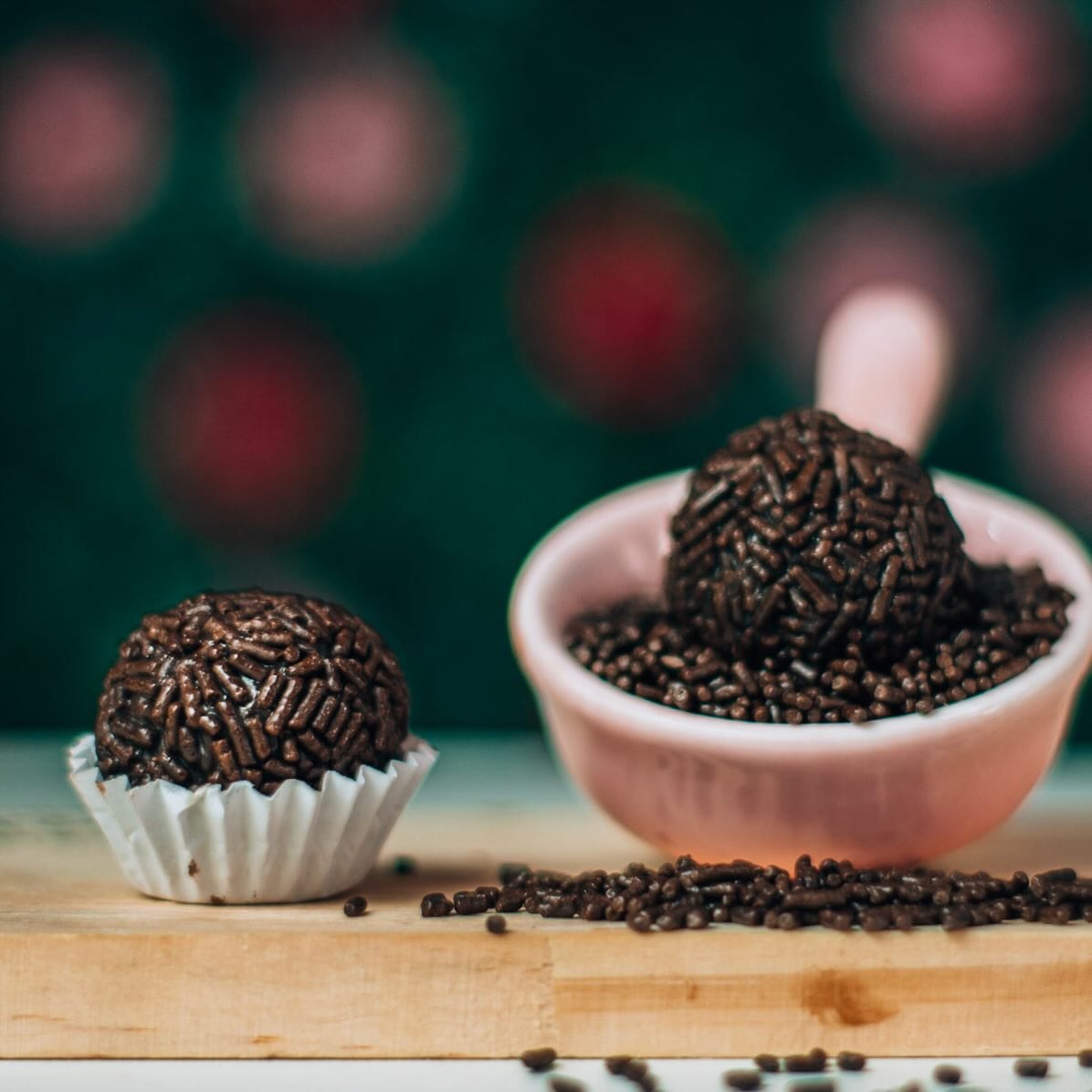 Brigadeiros com granulado